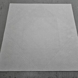 Cut & Loop Pile Hand Tufted Rug In Monotype